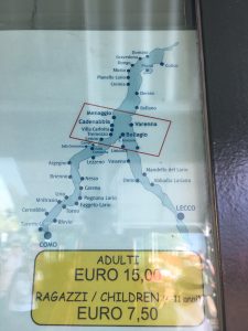 Map of Lake Como Map of Lake Como showing the distinctive Y shape