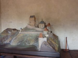 Model of castle complex in 1400's