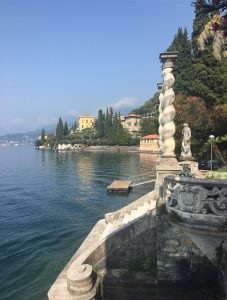 Varenna - view of lake from Villa Monastero gardens View of Lake Como from Villa Monastero